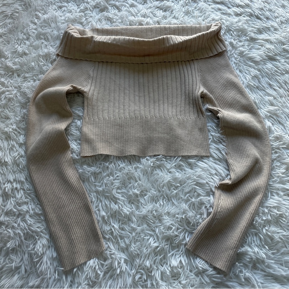 Princess Polly Tagula Off the Shoulder Ribbed Top - Picture 2 of 8